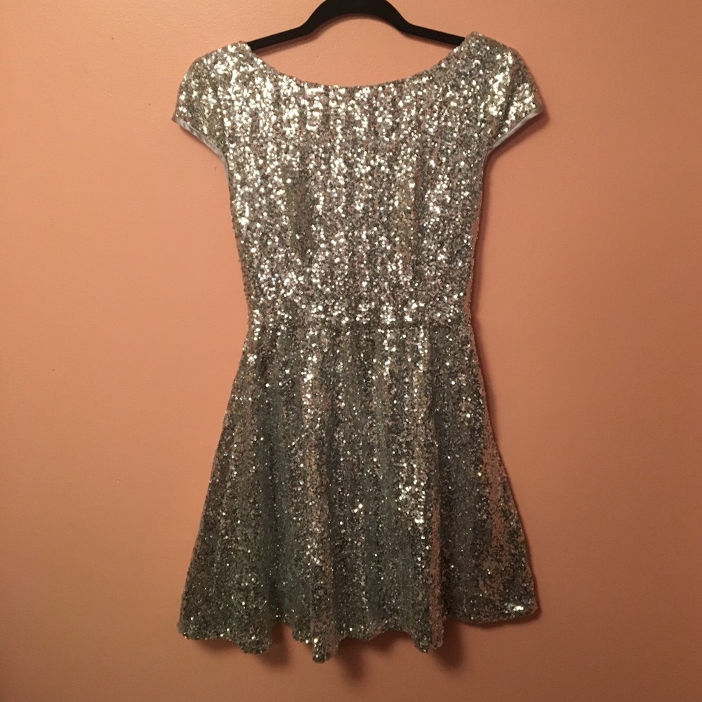 open back sequin dress